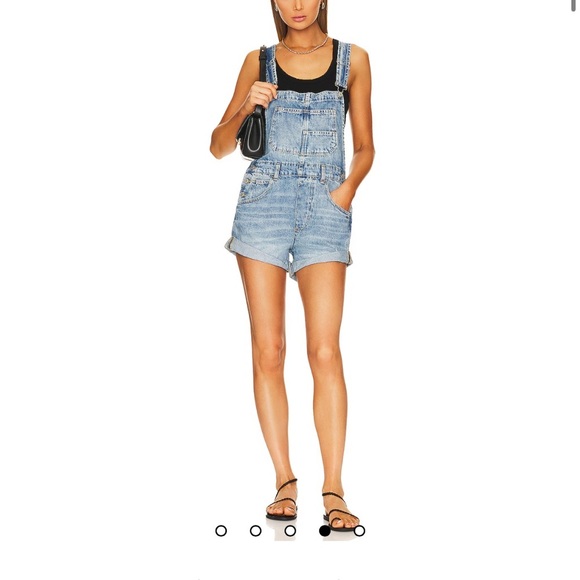 New We The Free Ziggy Square Neck Sleevles Over Alls in color Follow your Heart - Picture 4 of 15